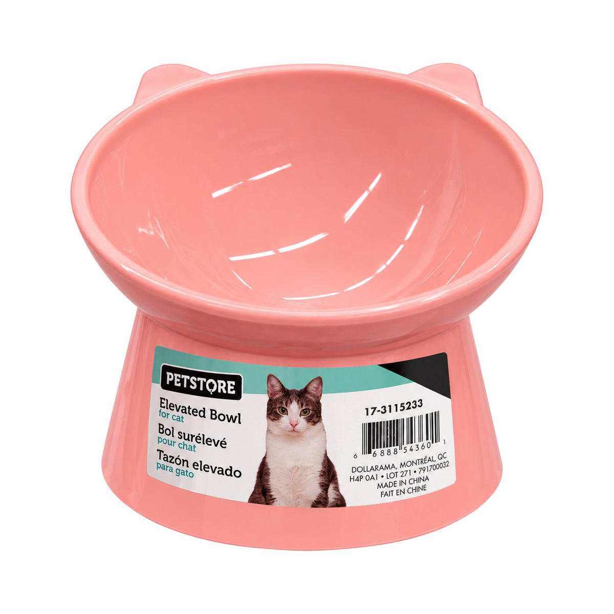 Tazón Elevado para Gatos con Orejitas