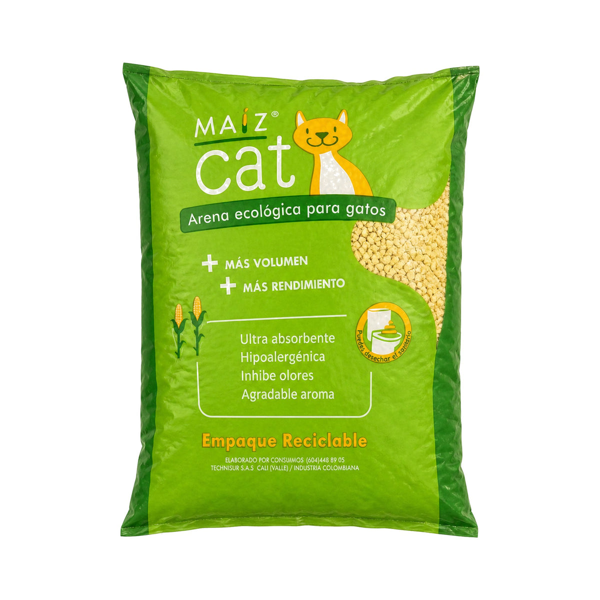 Arena Ecológica para Gatos Maíz Cat
