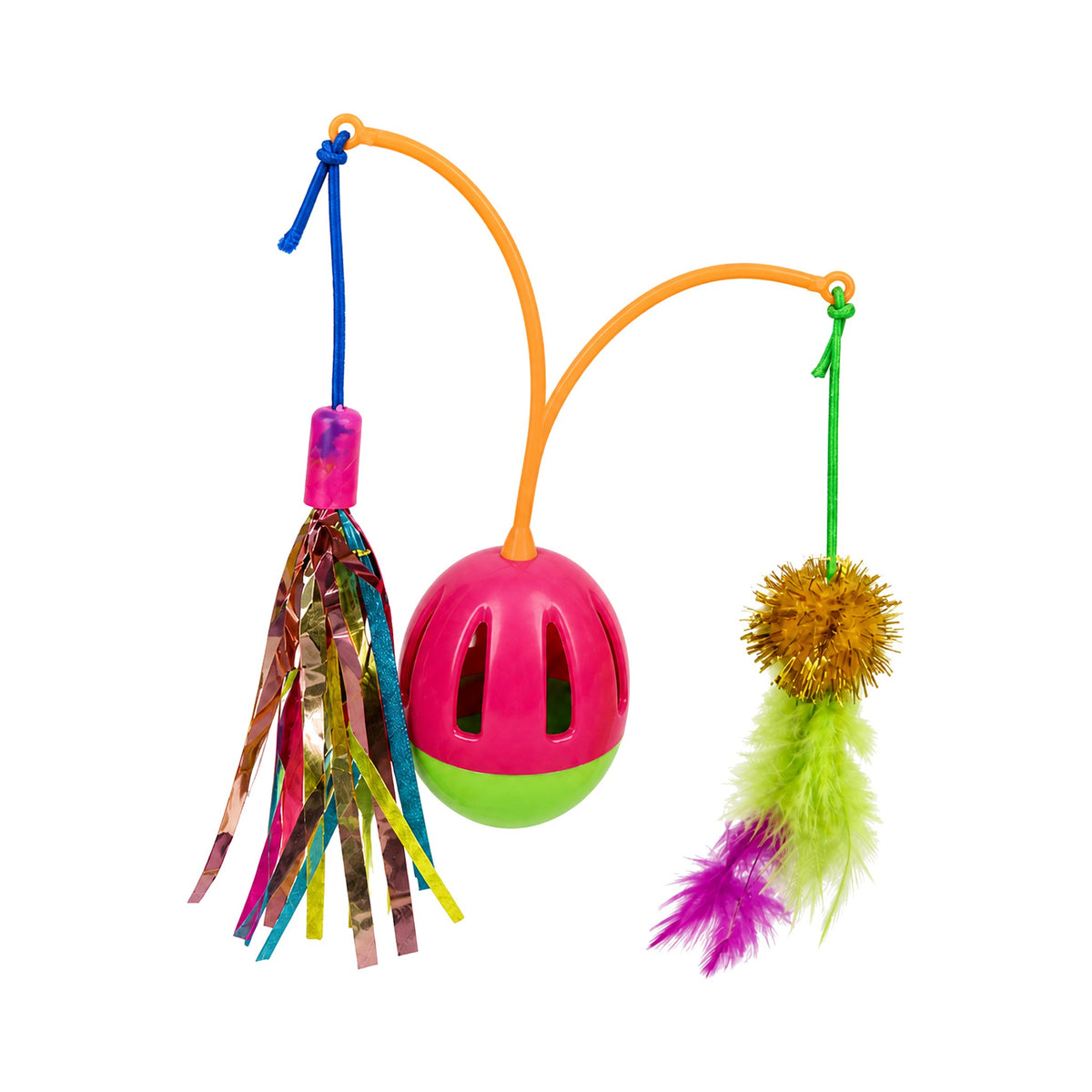 Juguete Tumbler con Plumas para Gato