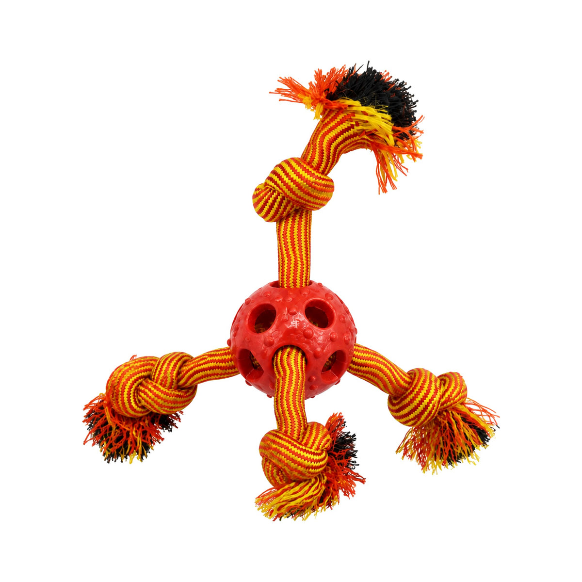 Pelota con Cuerda para Perro Rojo