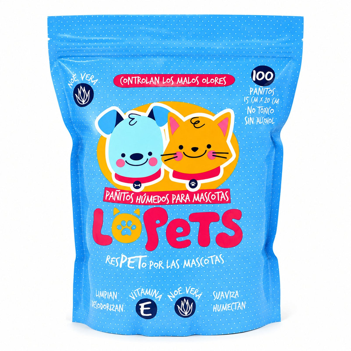 Pañitos Húmedos para Mascotas x100