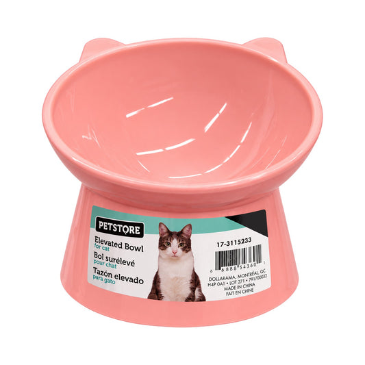 Tazón Elevado para Gatos con Orejitas