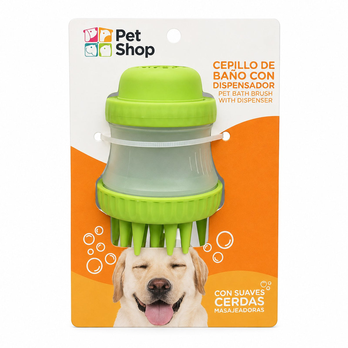 Cepillo de Baño con Dispensador de Shampoo