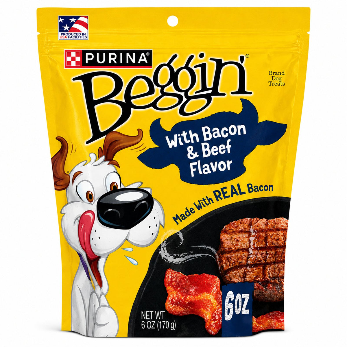 Snacks Beggin' Tocineta y Res 170 g