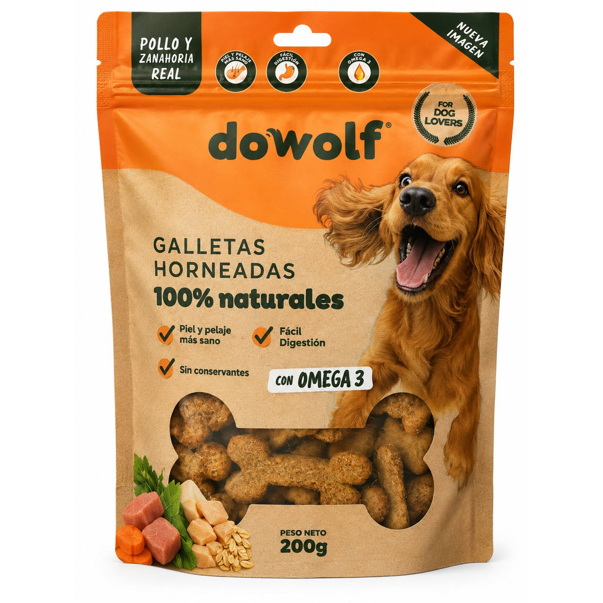 Galletas Horneadas Pollo y Zanahoria 200 g