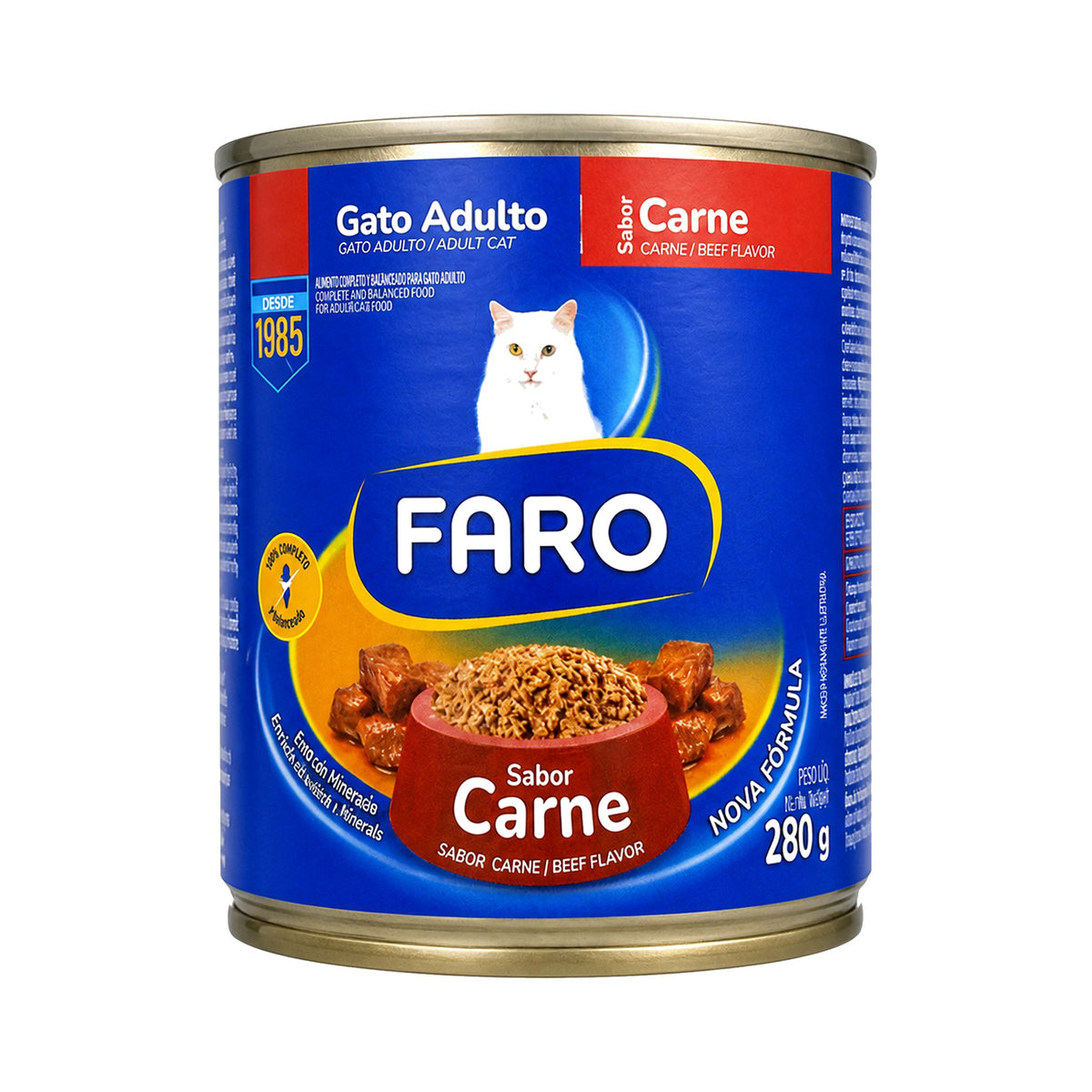 Alimento Húmedo FARO Gato Adulto Sabor Carne 280 g