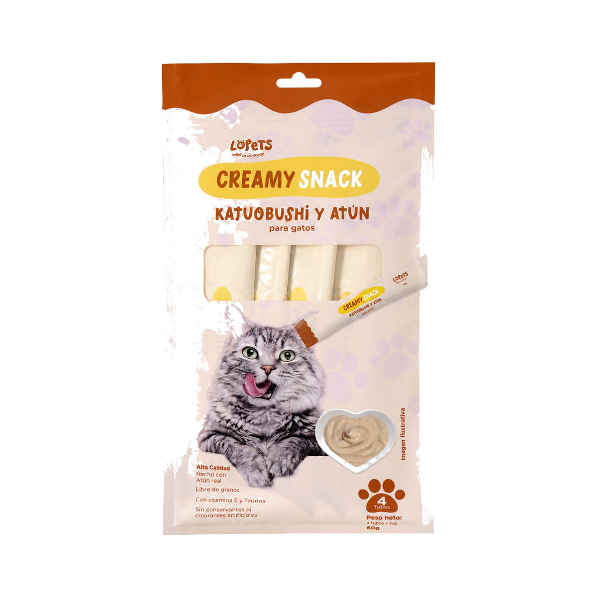 Snack Cremoso para Gatos Katsuobushi y Atún