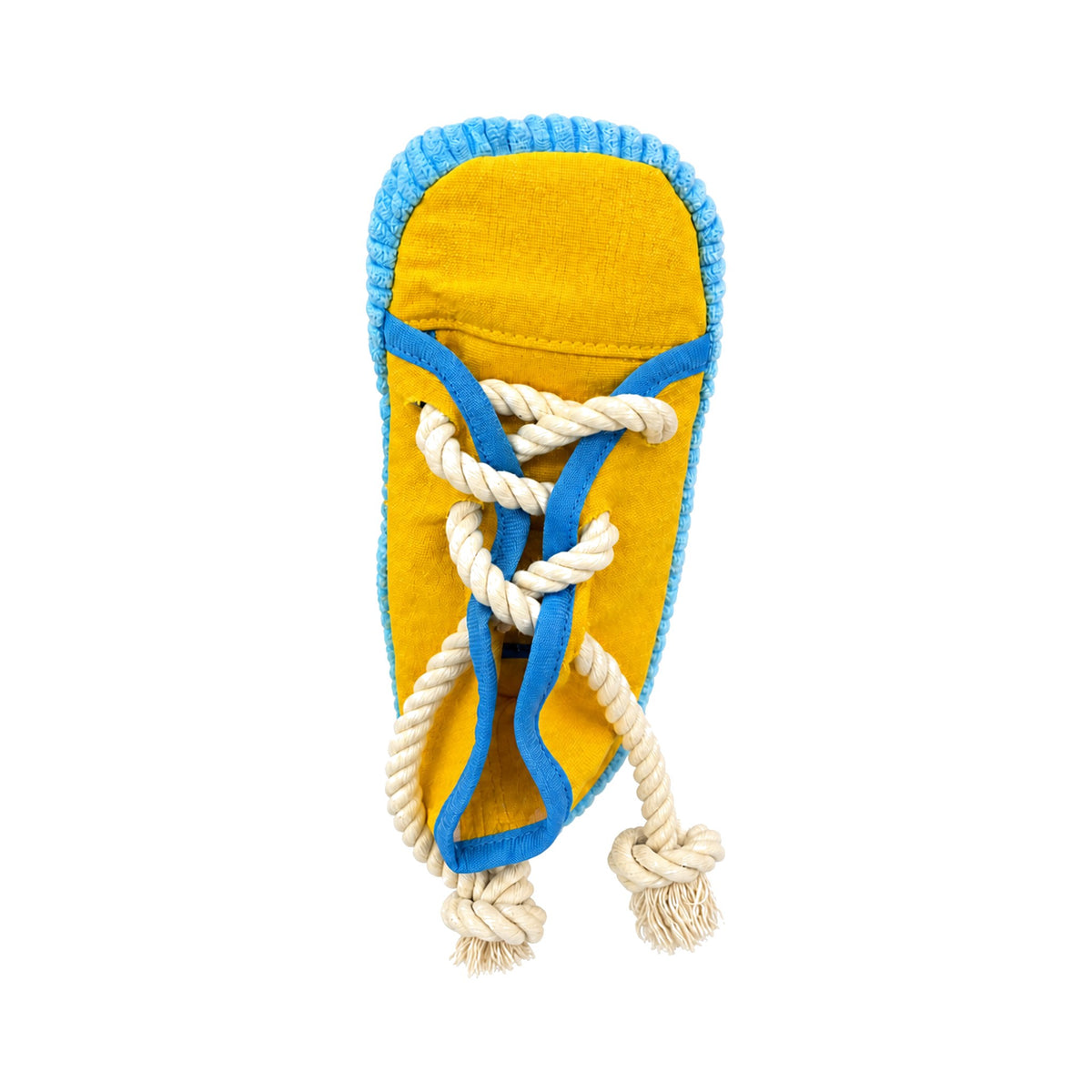 Juguete Zapato de Cuerda para Perro Amarillo
