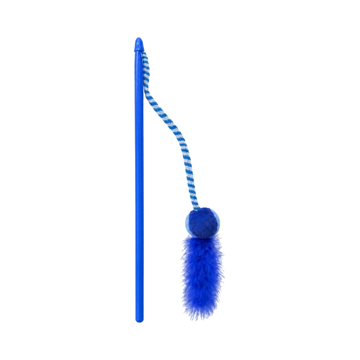 Varita con Pompón Azul para Gato