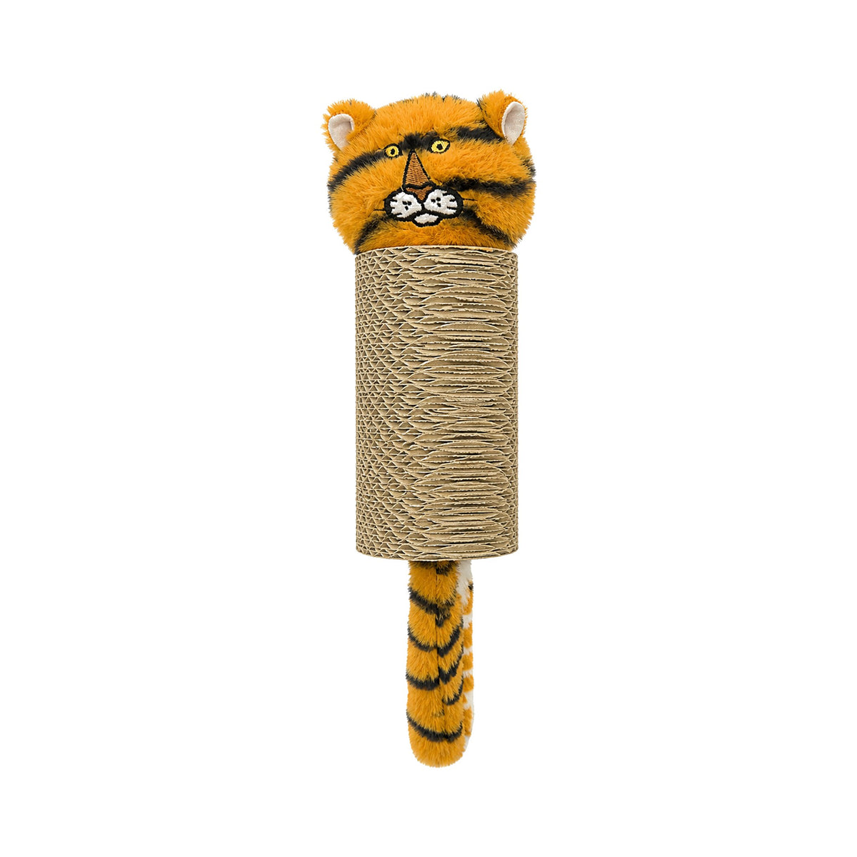 Rascador de Cartón con Tigre de Peluche